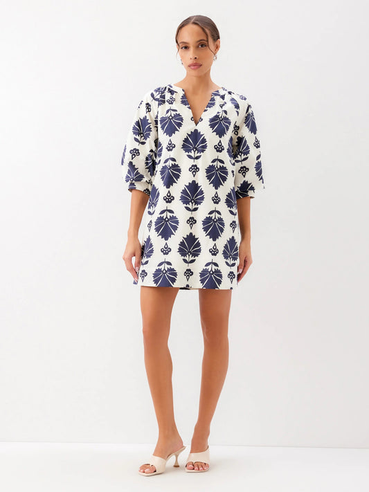 FT Brianne Lantern Sleeve Dress PRINT