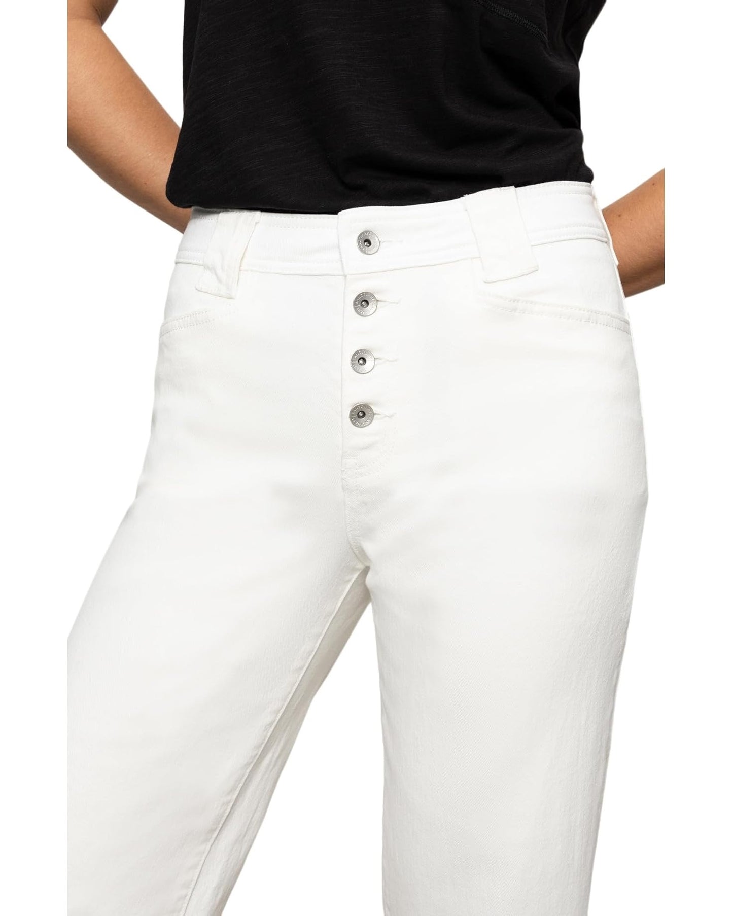 Sanctuary Luna Kick Crop - BLEACHED WHITE