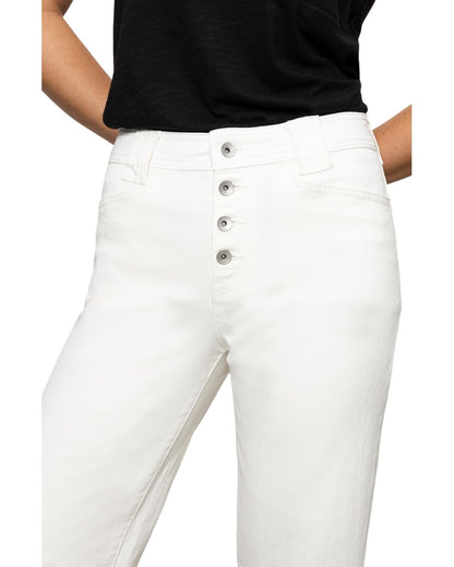 Sanctuary Luna Kick Crop - BLEACHED WHITE