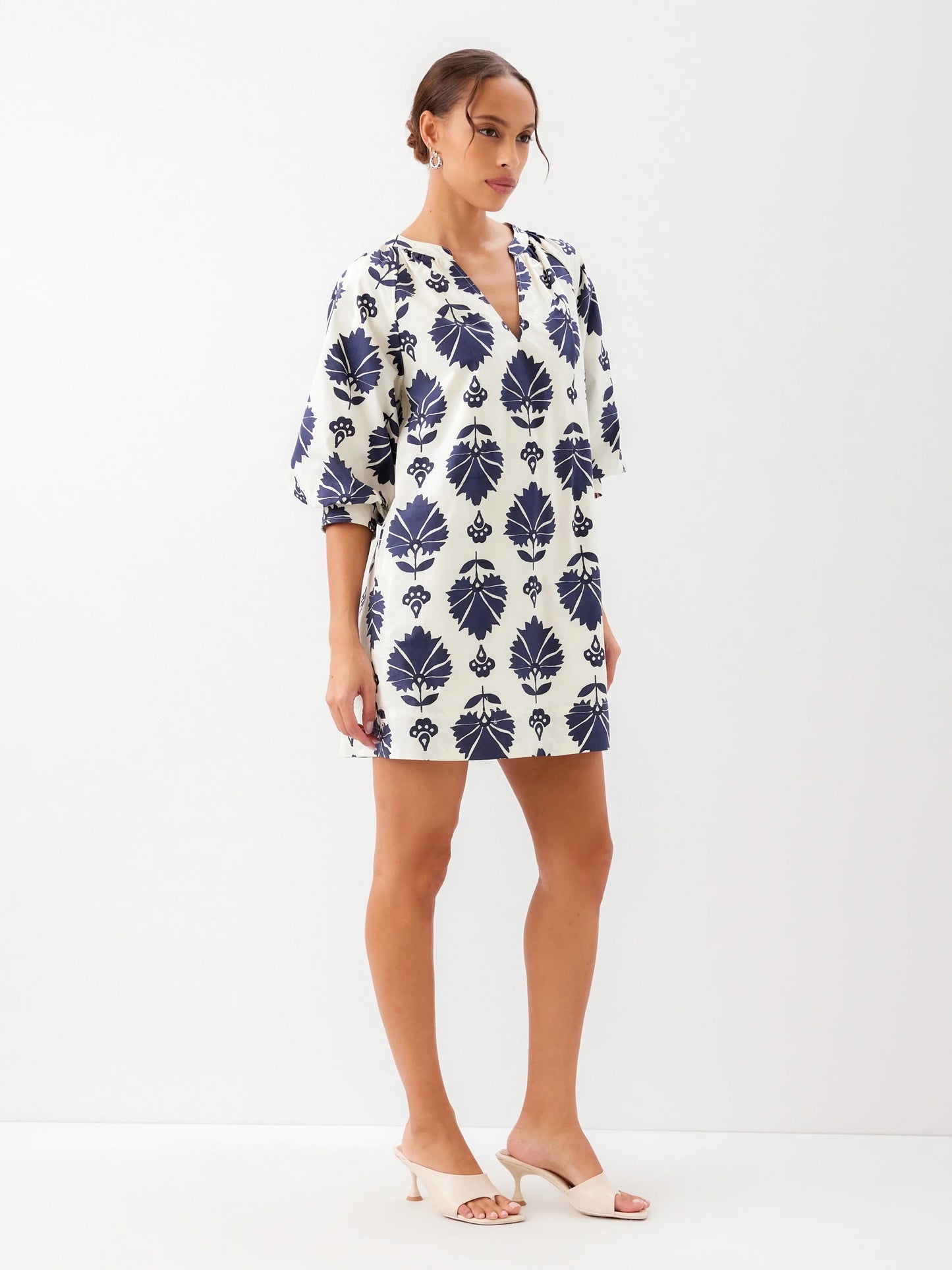 FT Brianne Lantern Sleeve Dress PRINT