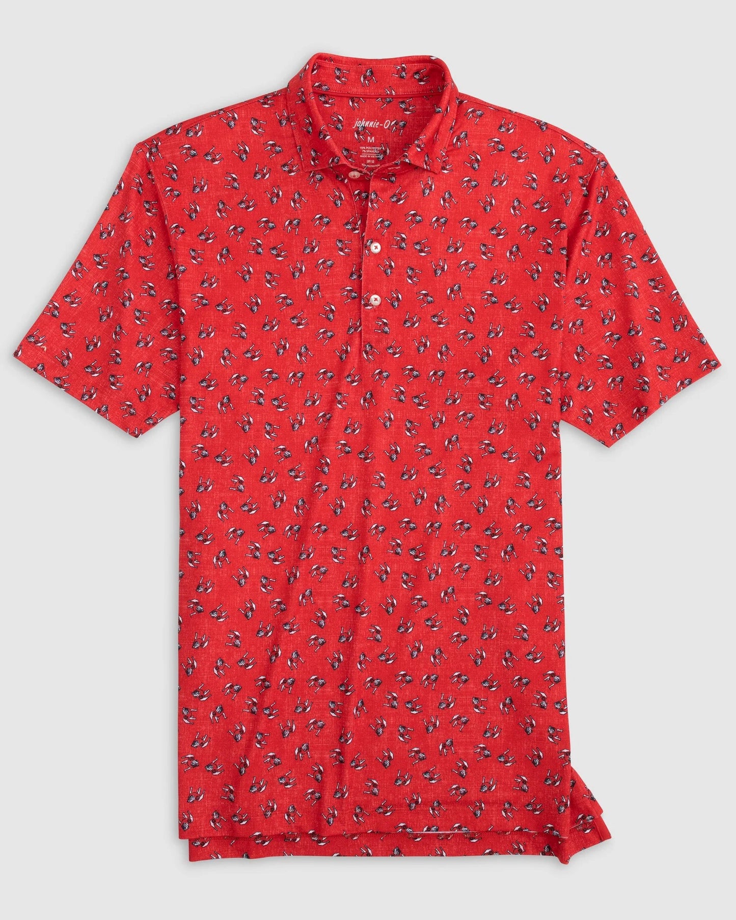 johnnie-O Stadium Exeter Performance Polo UGA - RED