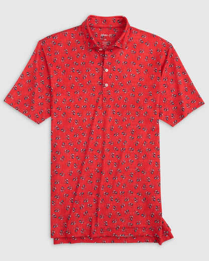 johnnie-O Stadium Exeter Performance Polo UGA - RED