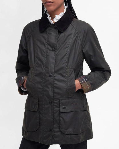Barbour Classic Beadnell Waxed Jacket - OLIVE