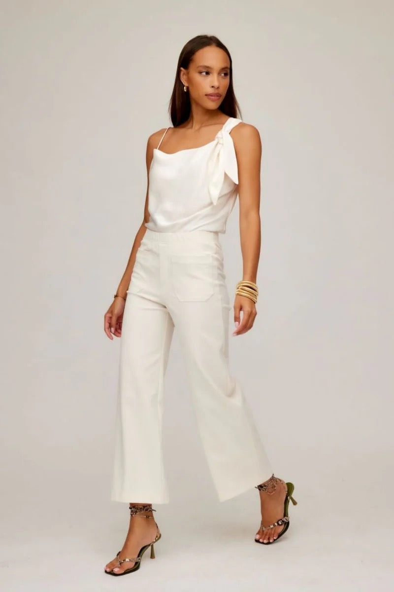 Fifteen Twenty Celia Cropped Pant - ECRU