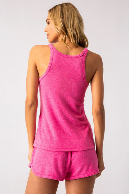 PJ Salvage Peachy Basic Tank - HOT PINK