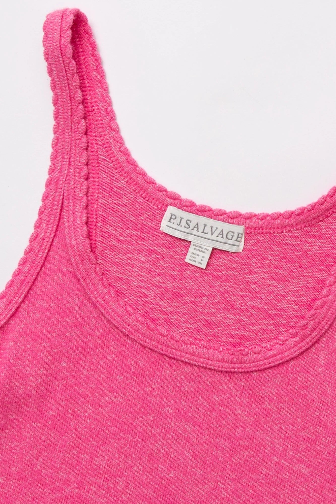 PJ Salvage Peachy Basic Tank - HOT PINK