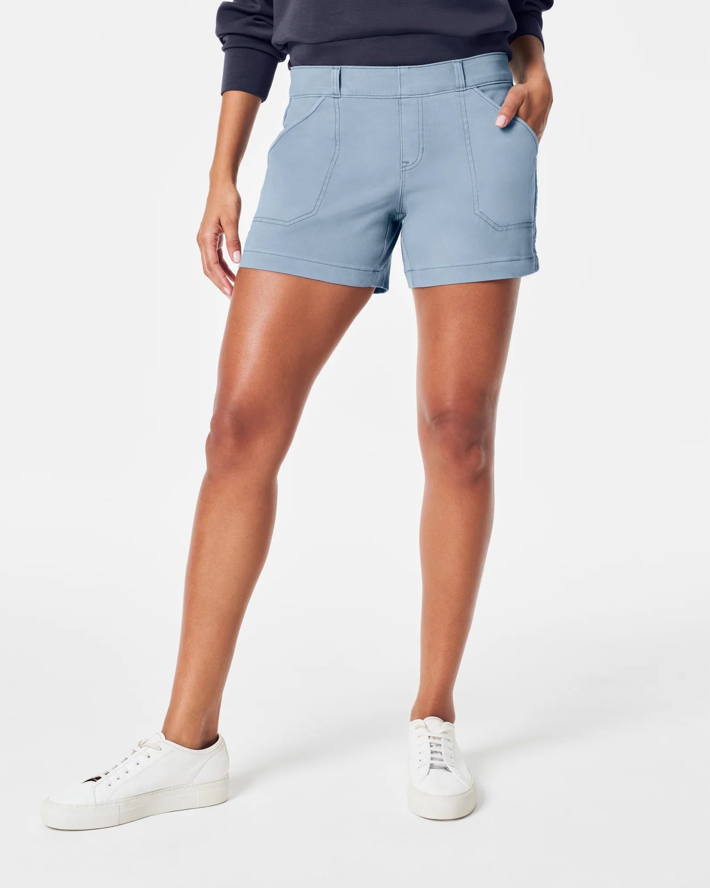 SPANX 4" Twill Short MOUNTAIN BLUE