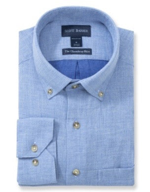 Scott Barber The Chambray Shirt - SKY
