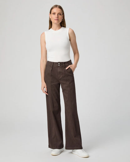 Paige Brooklyn 31" Wide Leg Jean - RICH CHOCOLATE