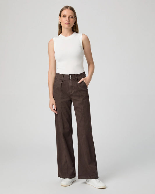Paige Brooklyn 31" Wide Leg Jean - RICH CHOCOLATE