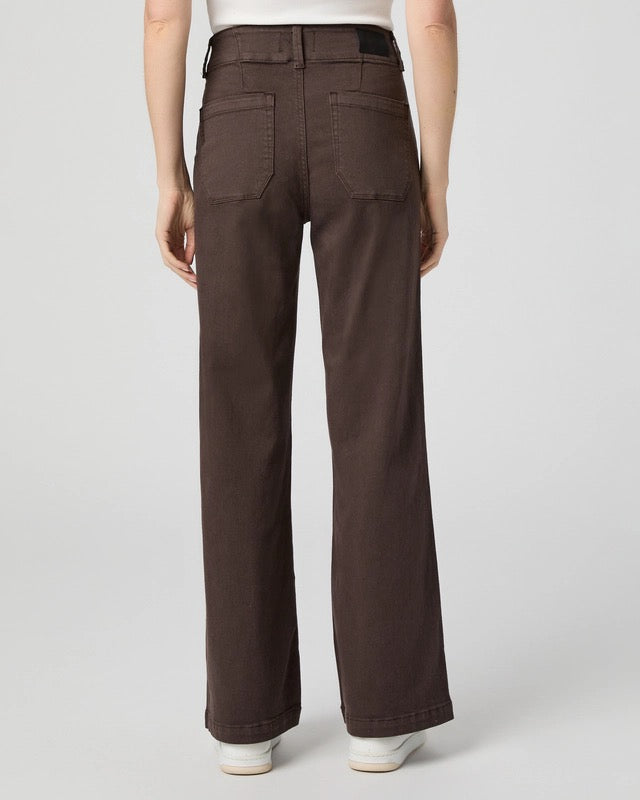 Paige Brooklyn 31" Wide Leg Jean - RICH CHOCOLATE