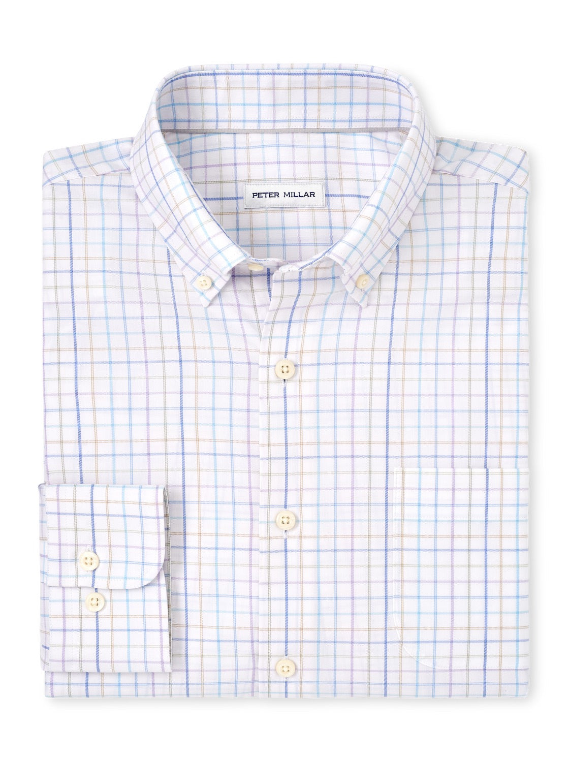 Peter Millar Patten Crown Lite Cotton-Stretch Sport Shirt WHITE