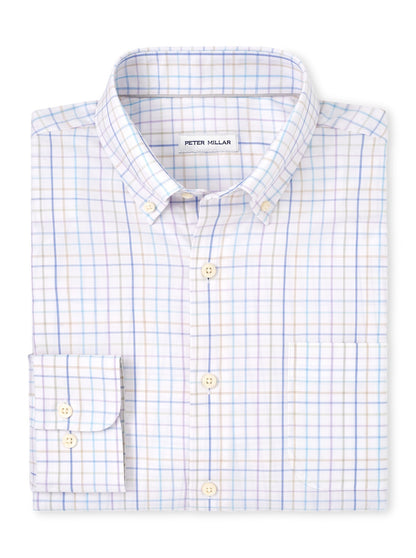 Peter Millar Patten Crown Lite Cotton-Stretch Sport Shirt WHITE