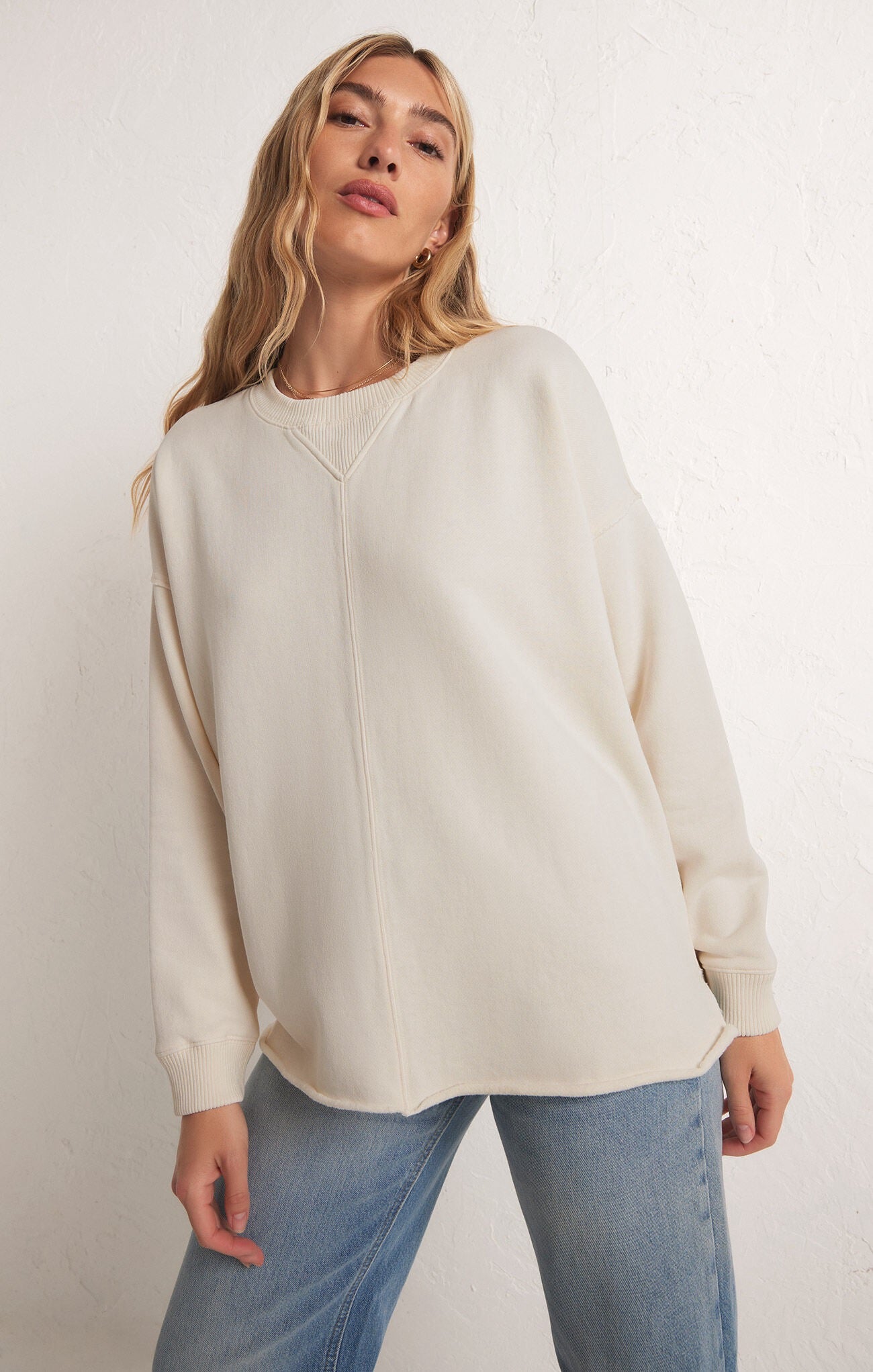 Z Supply Hermosa Sweatshirt - SANDSTONE