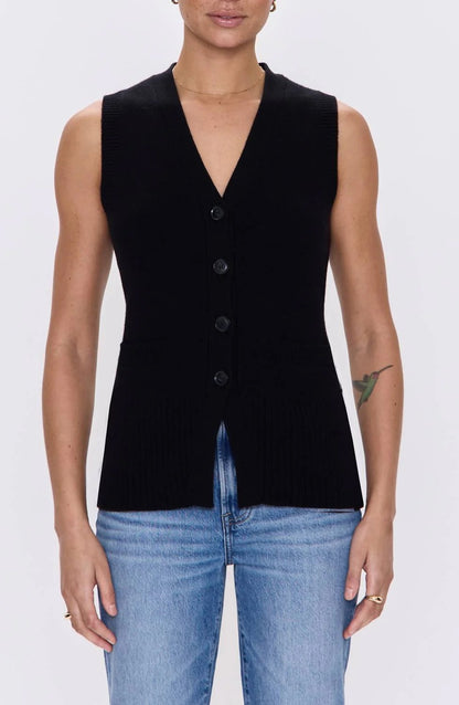 Pistola Audra Vest Cardigan - NOIR