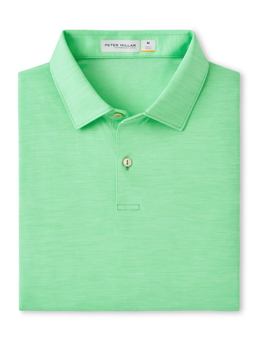 Peter Millar Featherweight Melange Polo Shirt SUMMER MEADOW