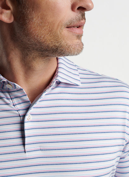 Peter Millar Crown Crafted Octave Performance Jersey Polo - MISTY ROSE