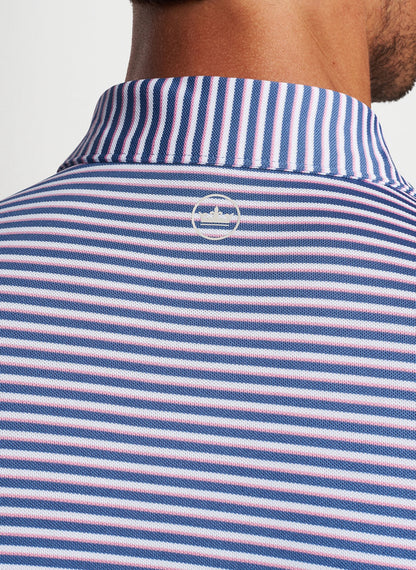 Peter Millar Crown Crafted Tempo Performance Mesh Polo - BLUE PEARL