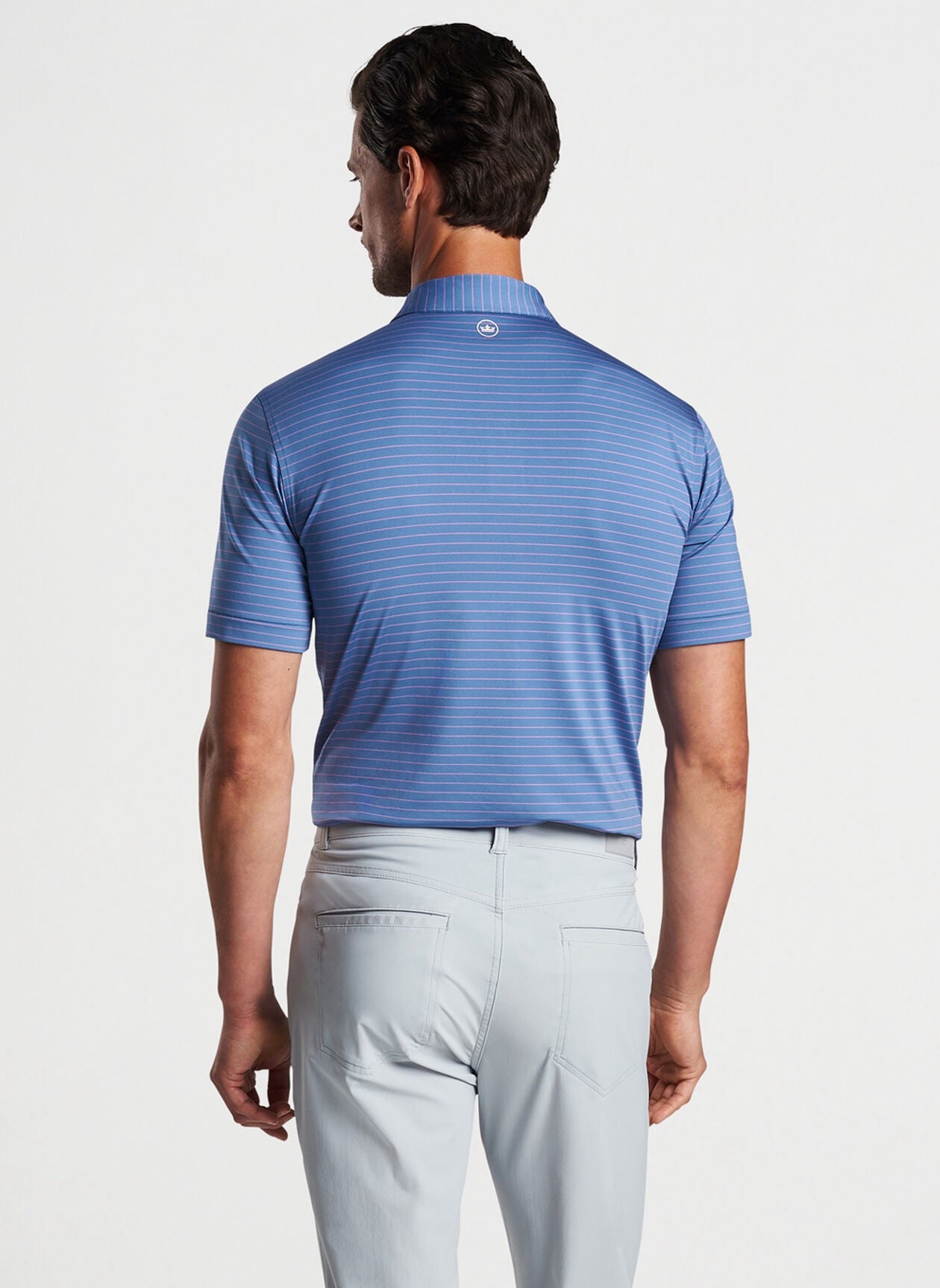 Peter Millar Crown Crafted Duet Performance Jersey Polo - BLUE PEARL