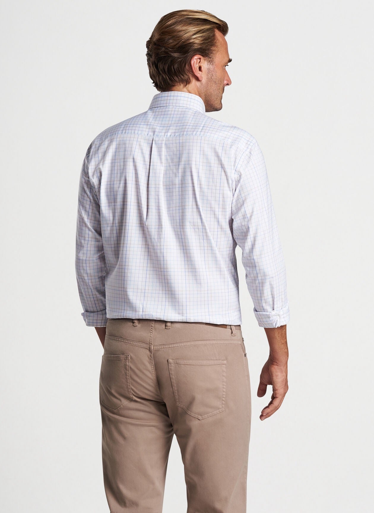 Peter Millar Patten Crown Lite Cotton-Stretch Sport Shirt WHITE