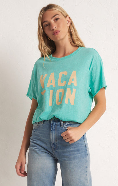 Z Supply Oversized Vacation Tee - CABANA GREEN