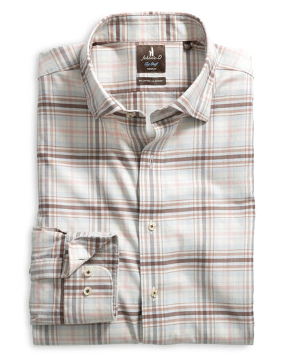 Johnnie-O Palisades Plaid Woven Shirt - CORK