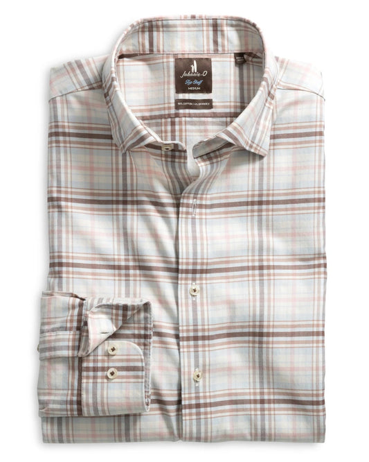 Johnnie-O Palisades Plaid Woven Shirt - CORK