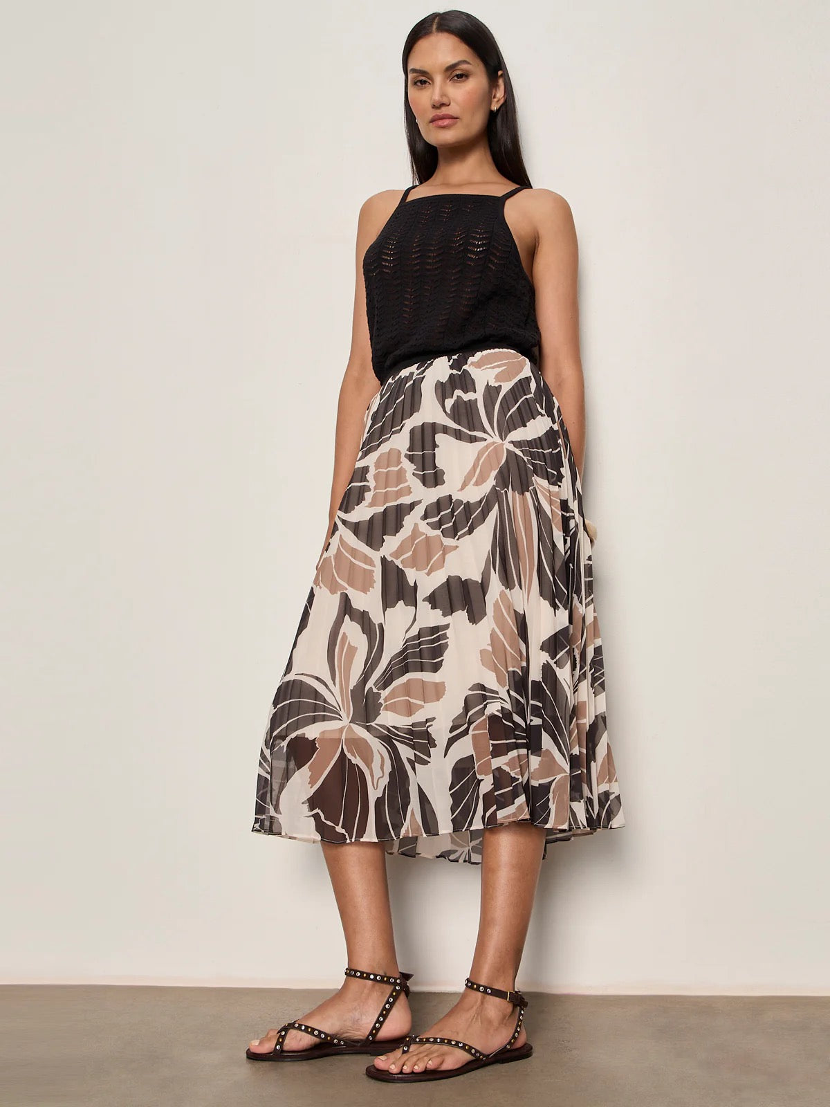 Sanctuary Nostalgia Pleated Midi Skirt - LOTUS