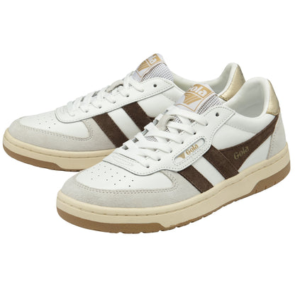 GOLA Hawk Sneakers - WHITE/BROWN/GOLD