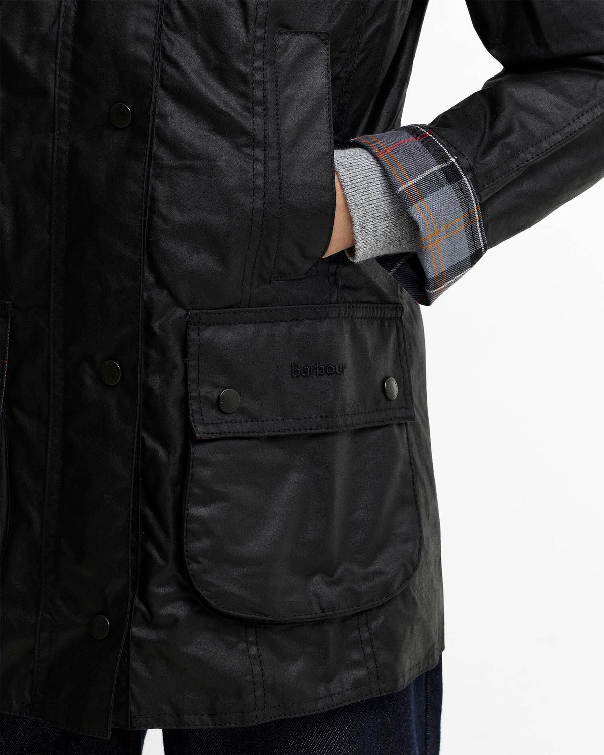 Barbour Classic Beadnell Waxed Jacket - BLACK