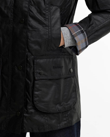 Barbour Classic Beadnell Waxed Jacket - BLACK
