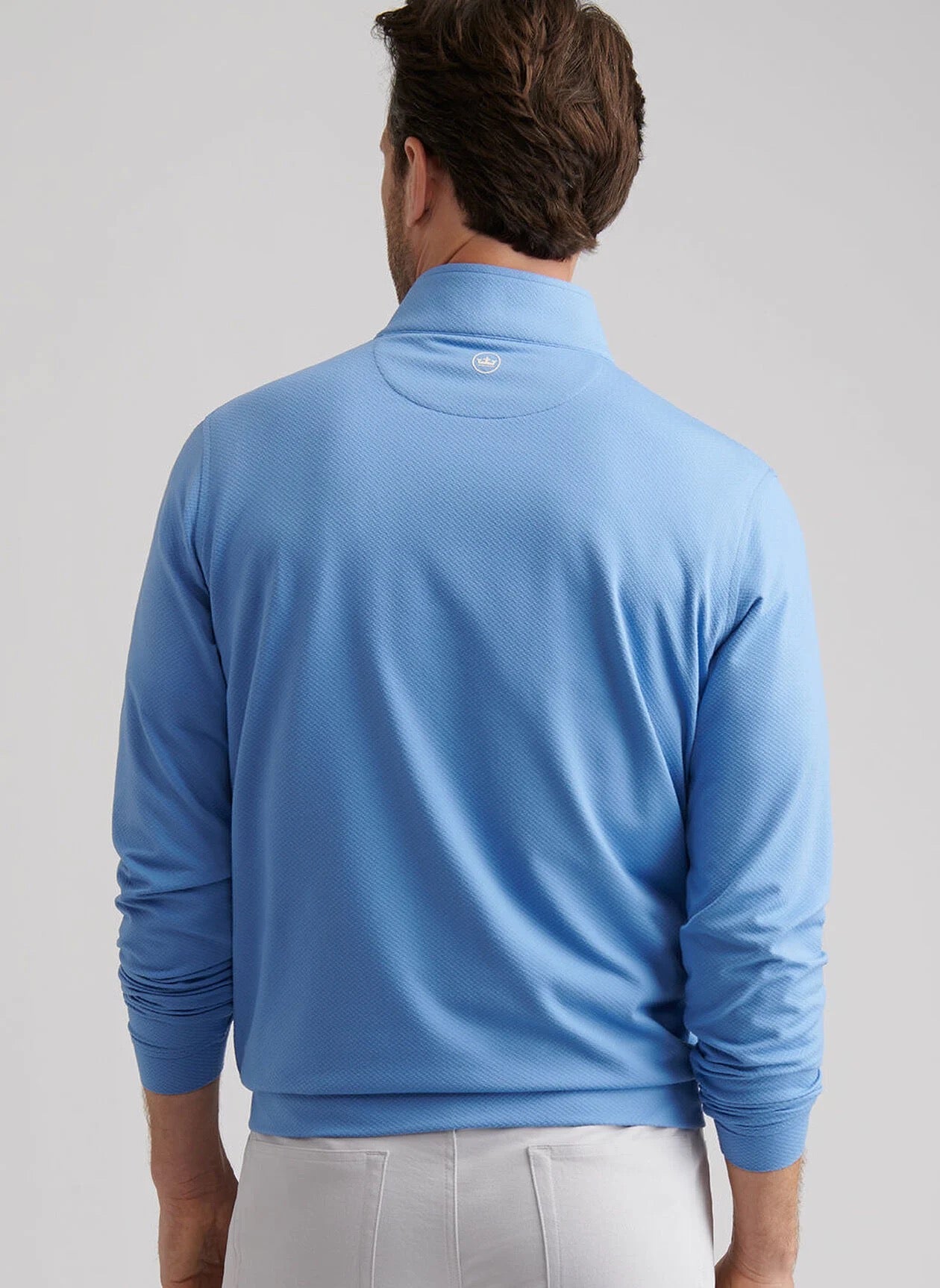 Peter Millar Perth Cross-Hatch Performance Quarter-Zip - EVENING TIDE