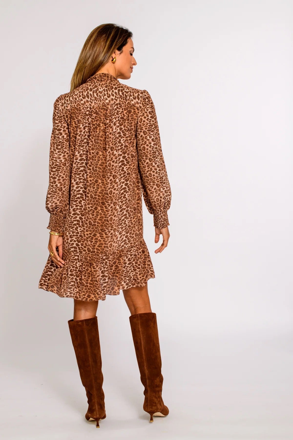 Elizabeth James Brit Bow Dress - LEOPARD