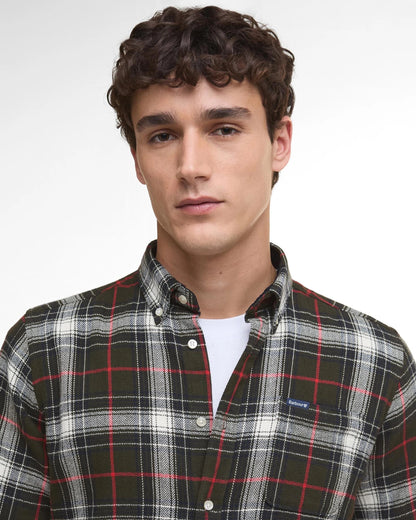 Barbour Whernside Tailored Long-Sleeved Shirt - OLIVE