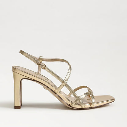 Sam Edelman Elissa Strappy Heel Sandal - GOLD LEATHER