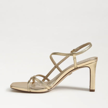 Sam Edelman Elissa Strappy Heel Sandal - GOLD LEATHER