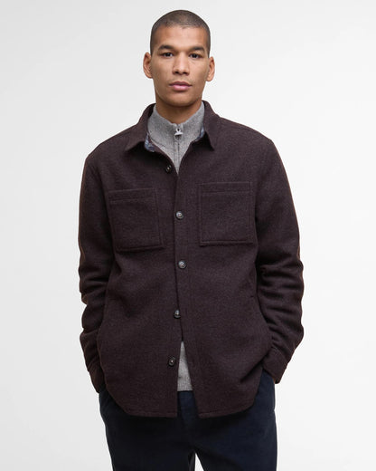 Barbour Marlow Wool Tailored Overshirt - DARK OAK