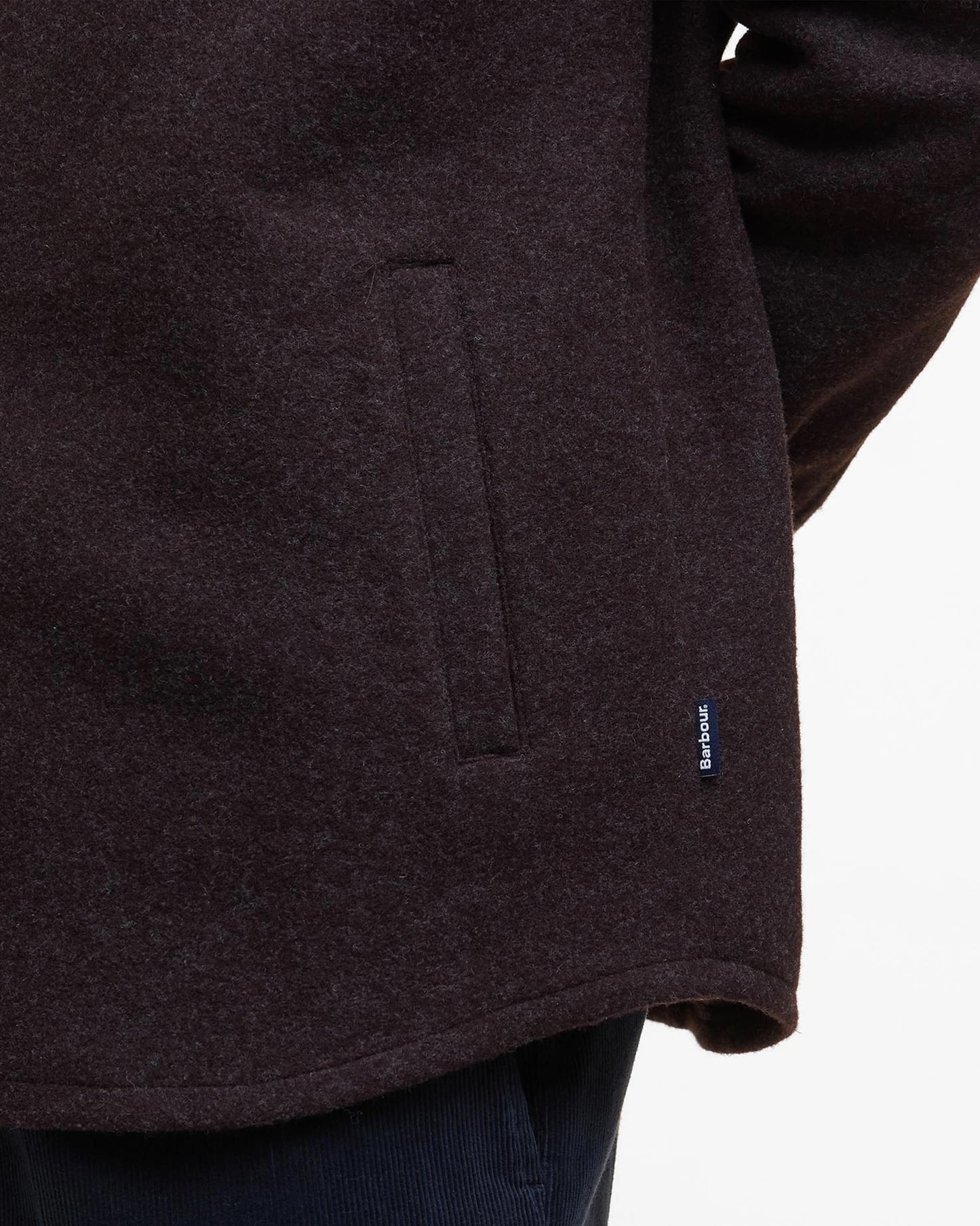 Barbour Marlow Wool Tailored Overshirt - DARK OAK