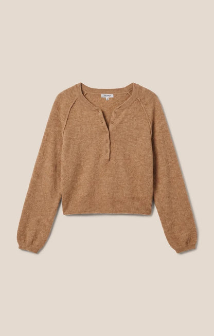 Z Supply Westmont Henley Sweater - GOLDEN CARAMEL