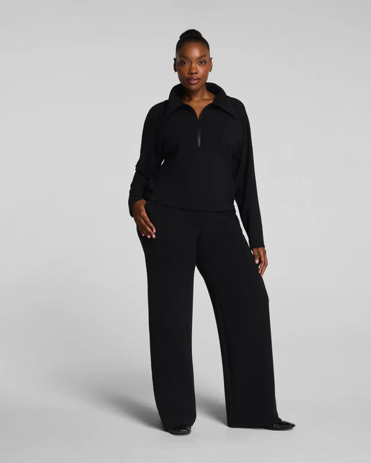 SP French Rib Wide Leg Pant VERY BLACK