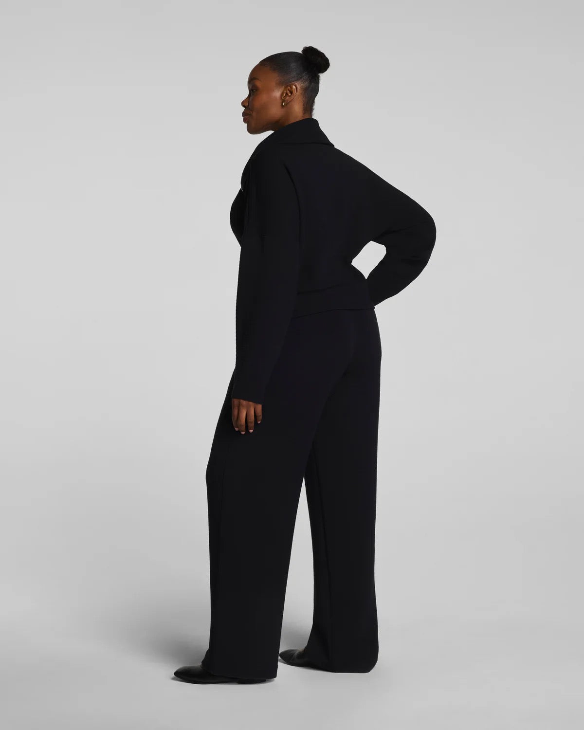 SP French Rib Wide Leg Pant VERY BLACK