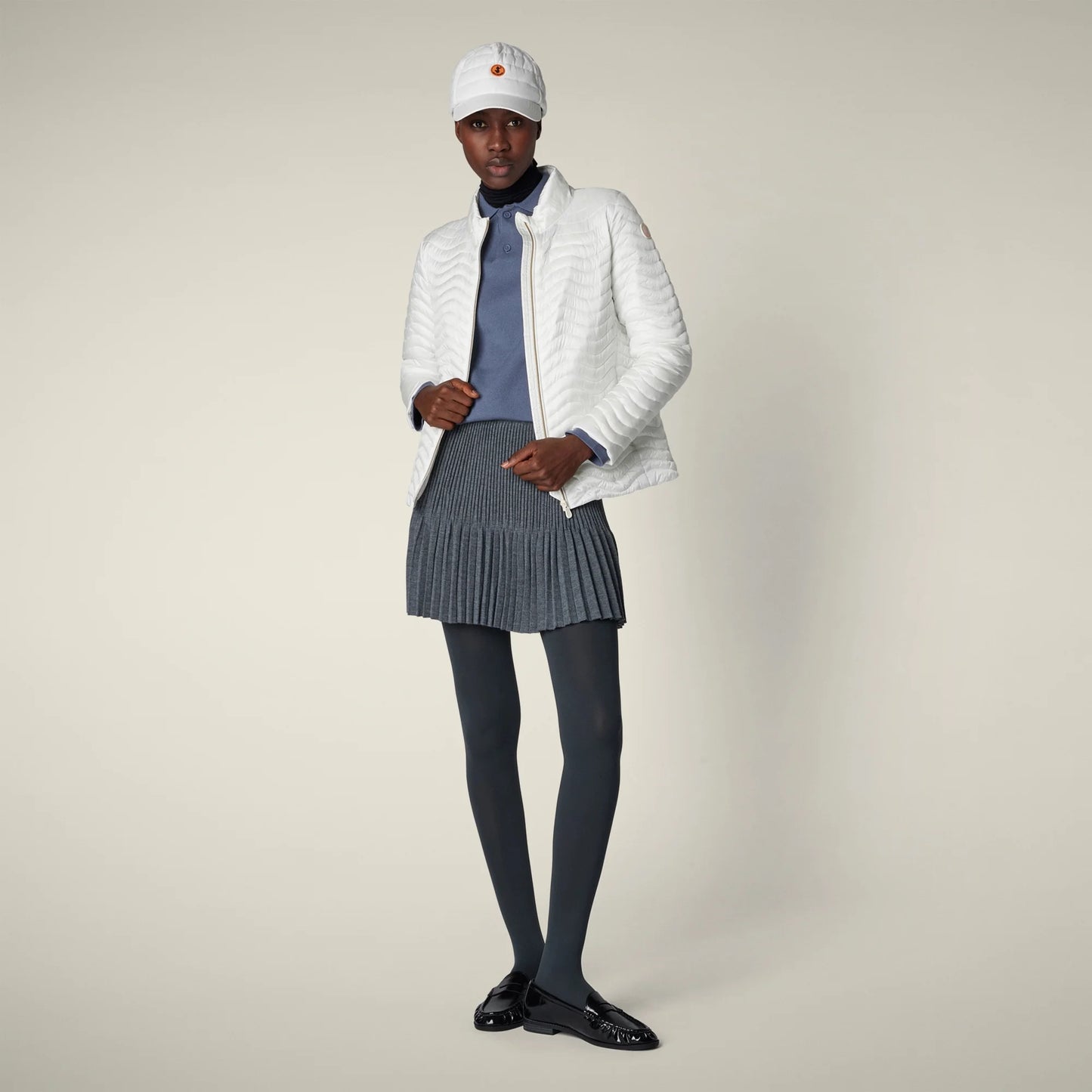 SAVE THE DUCK Pearl Puffer Jacket - OFF WHITE