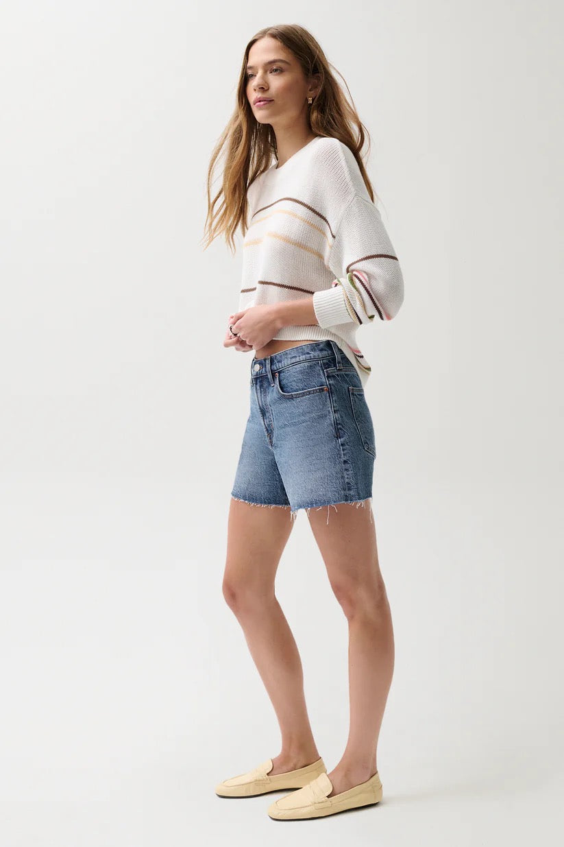 PI Eva Crew Neck Sweater LIGHT TUMERIC STRIPE