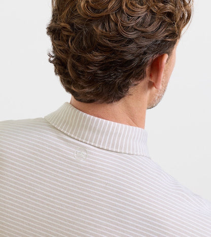 Peter Millar Albatross Stripe Cotton-Blend Pique Polo - SUMMER DUNES