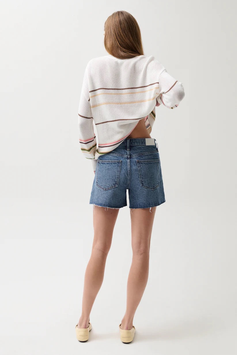PI Eva Crew Neck Sweater LIGHT TUMERIC STRIPE