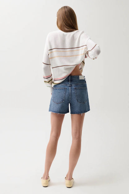 PI Eva Crew Neck Sweater LIGHT TUMERIC STRIPE