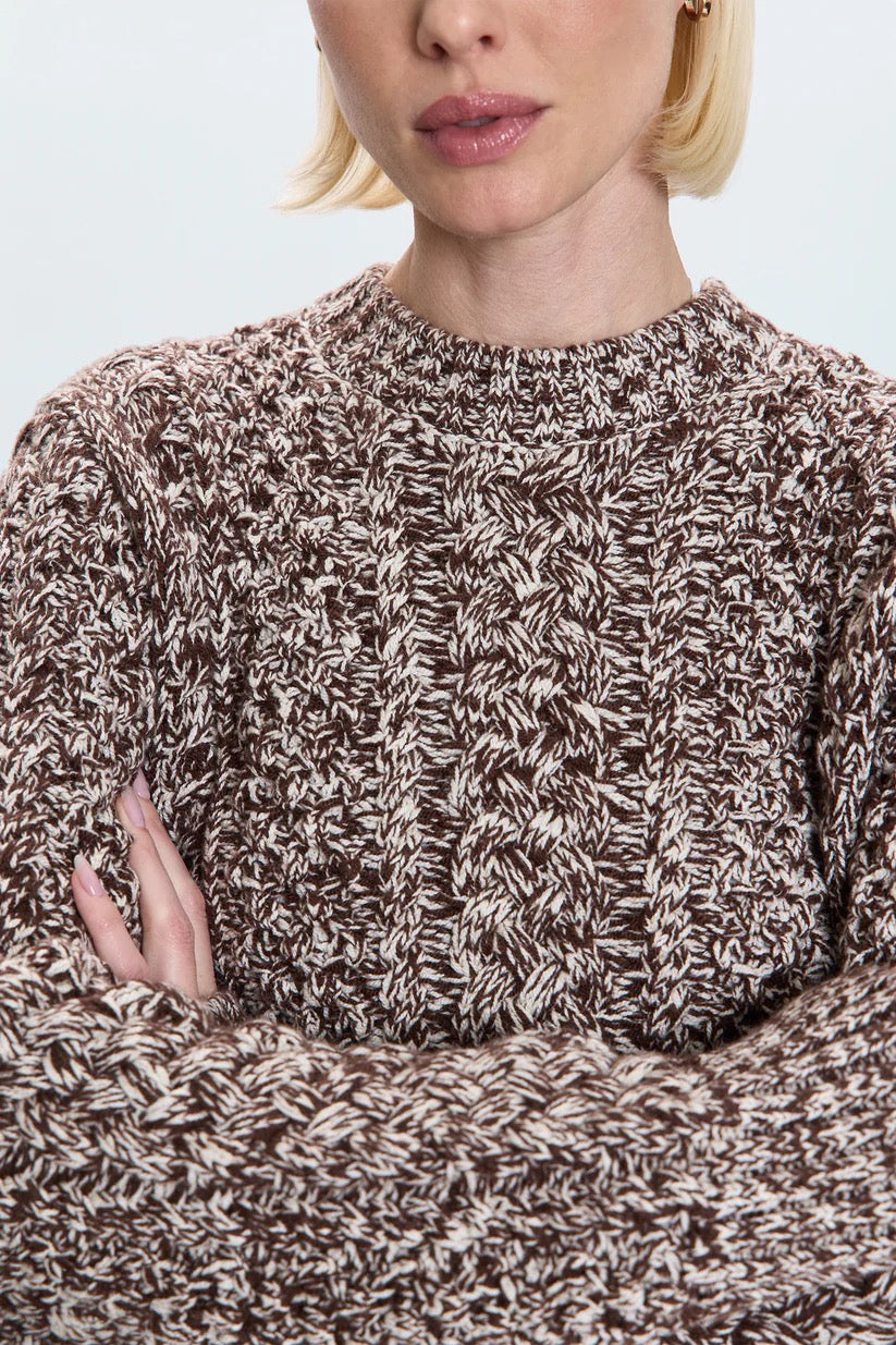 Pistola Quinn Sweater - CHOCOLATE MARL