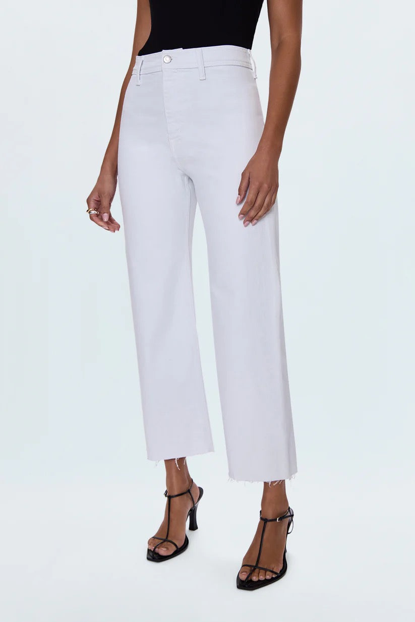 Pistola Penny Crop High Rise Wide Leg Jean - BLIZZARD