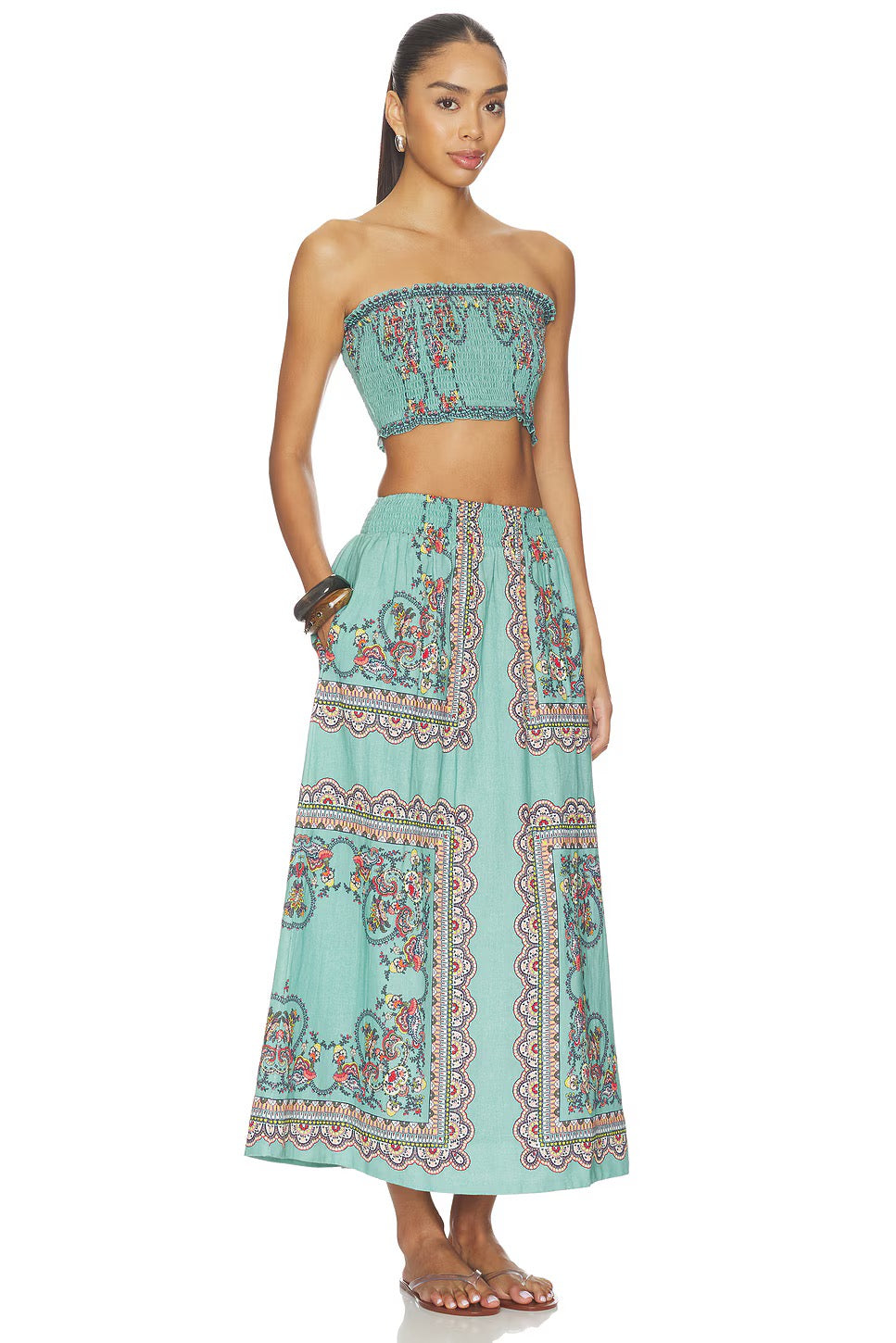 CLE Ruby Top & Midi Skirt Set BLEURA PRINT