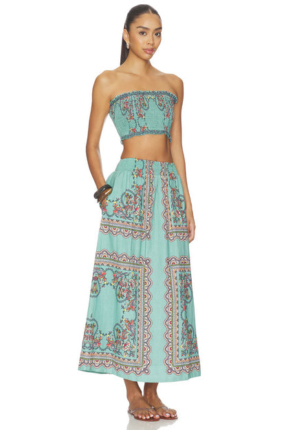 CLE Ruby Top & Midi Skirt Set BLEURA PRINT